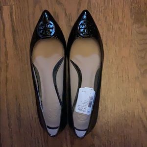 Tory Burch flats size 6 black patent leather